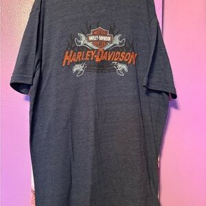 Harley-Davidson Men's Dark Gray Tee with HD logo Xl